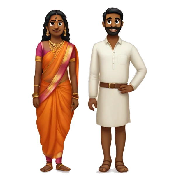 Gujurati man and Kerala man queer couple sticker