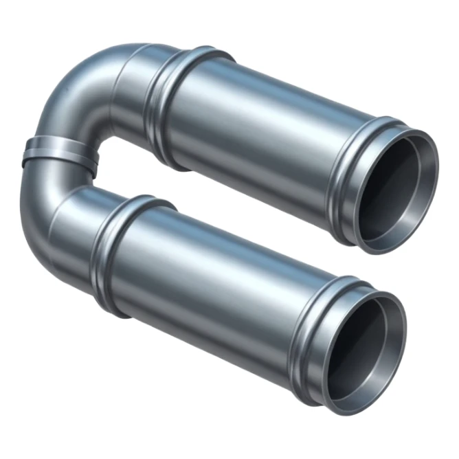 a steel shiny sewer pipe wastewater flows out sticker