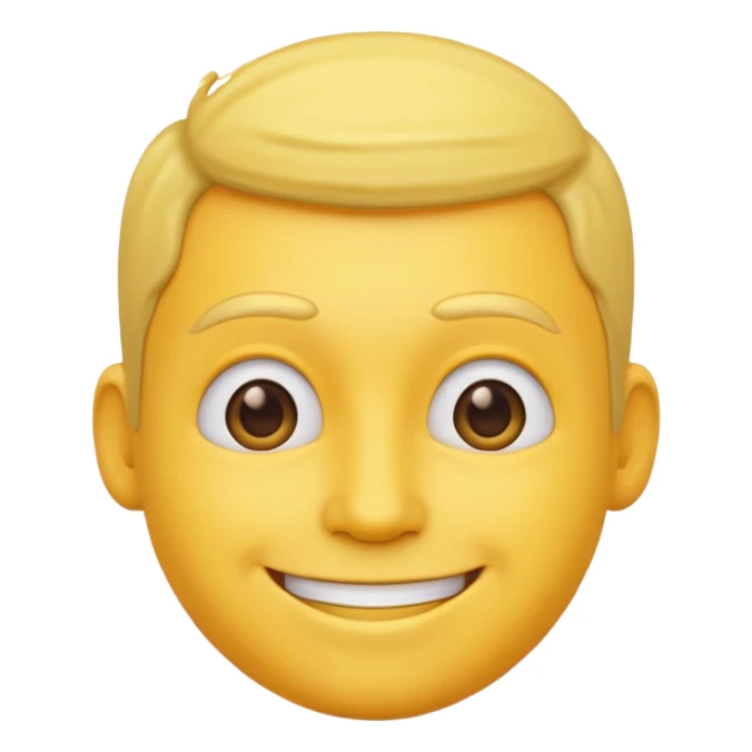 a yellow male emoji with shoulders sticker