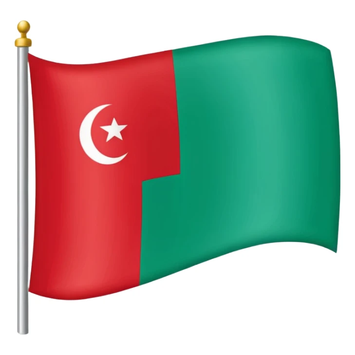Dagistan flag red down mid light blue and green above sticker