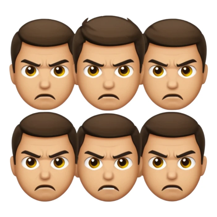 joseph's 10 brothers from bible story with jealous angry faces sticker