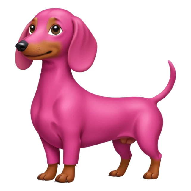 bright pink dachshund dog sticker