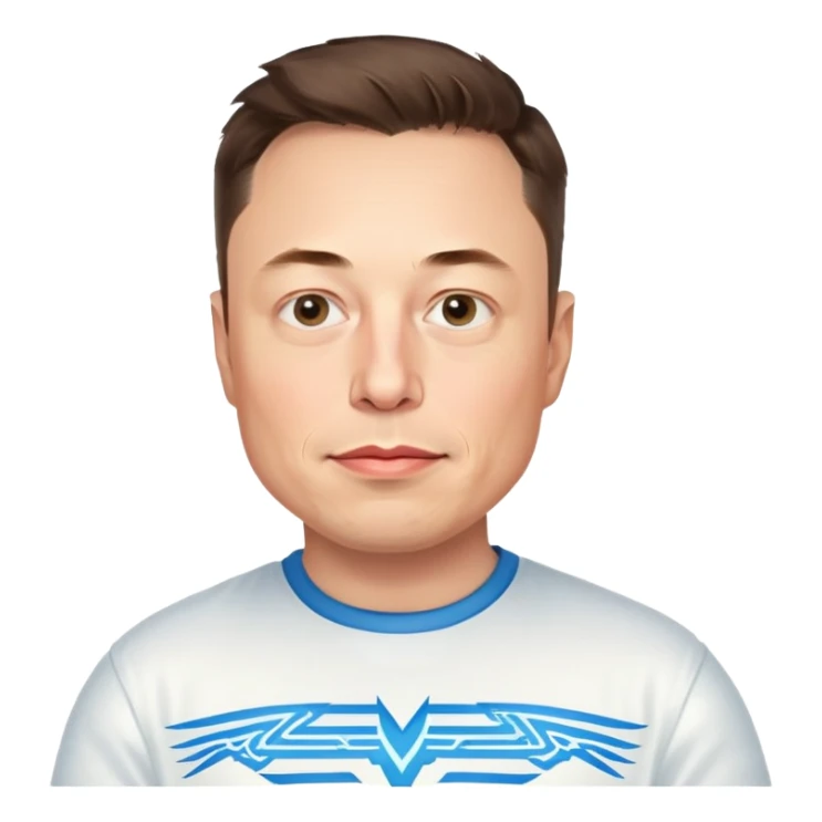 Elon in the vyshyvanka shirt sticker