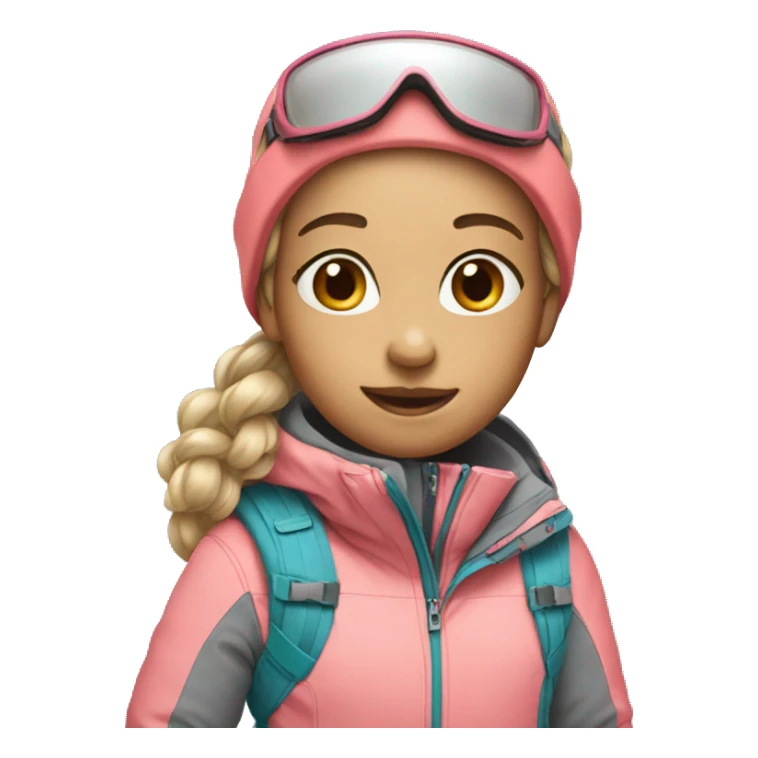 Girl ski outfit sticker