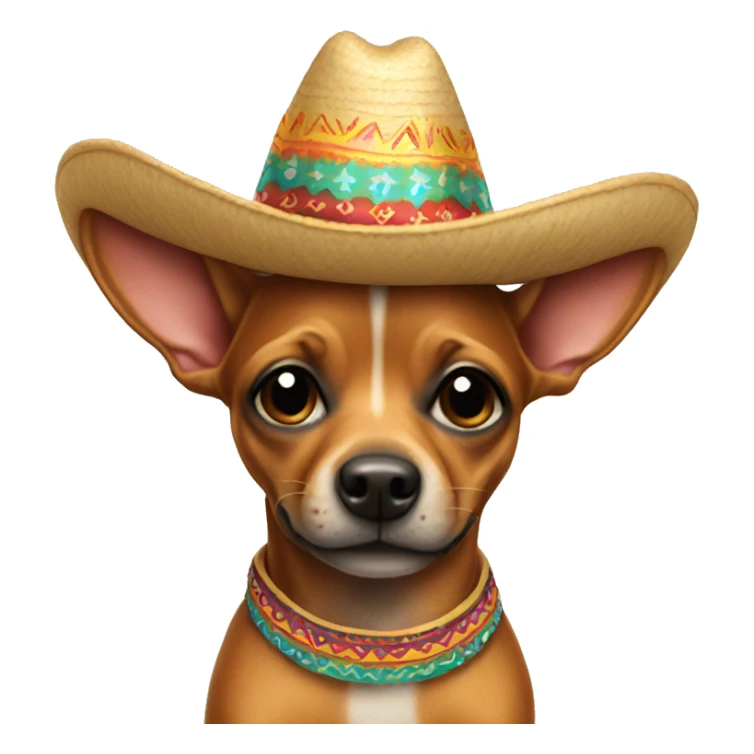 a miniature pincher wearing a sombrero sticker