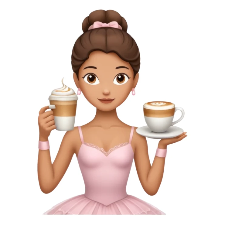 A ballerina with a veas of a capuchino  sticker
