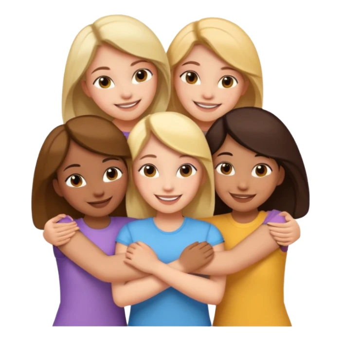 Girls with their arms around each other sticker