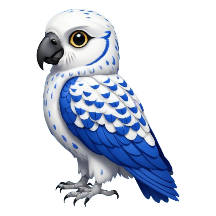 Gyrfalcon-Hyacinth-Macaw-Snowy-Owl-fusion-hybrid sticker
