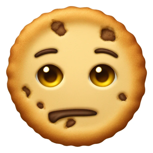 genera un emoji con una galleta quemada  sticker
