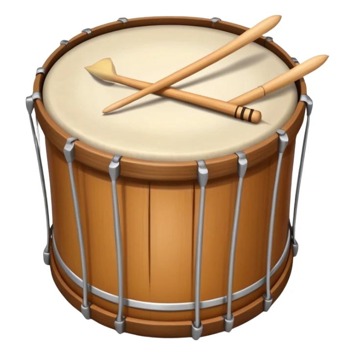 A traditional drum with drumsticks used to wake people for sahur during Ramadan sticker