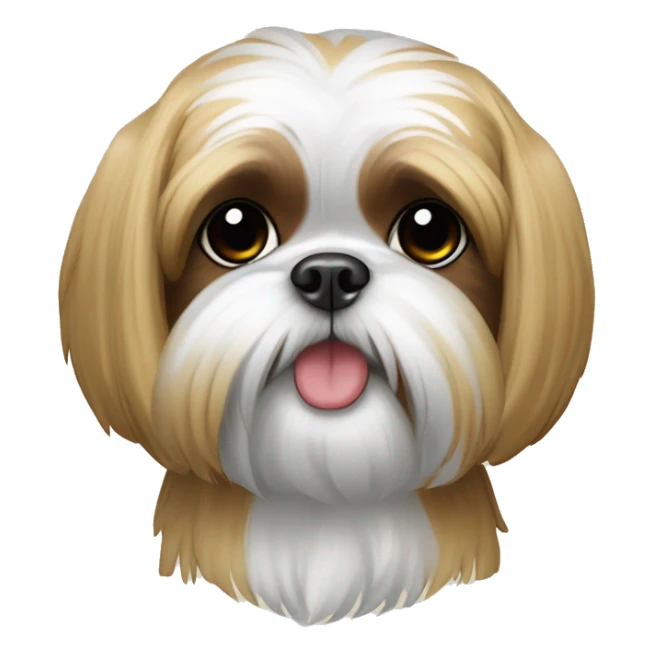 Shih tzu con un plátano en la boca  sticker