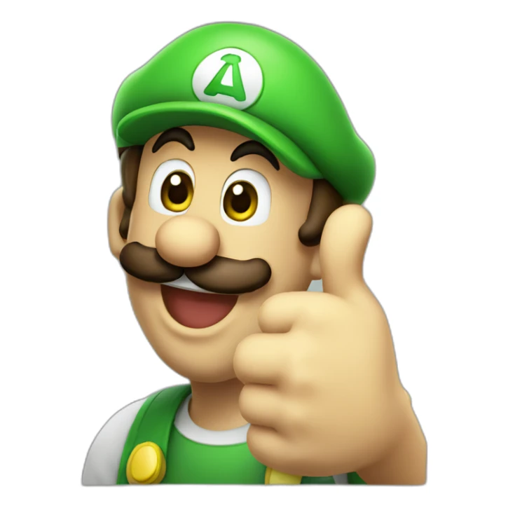 luigi thumbs up sticker