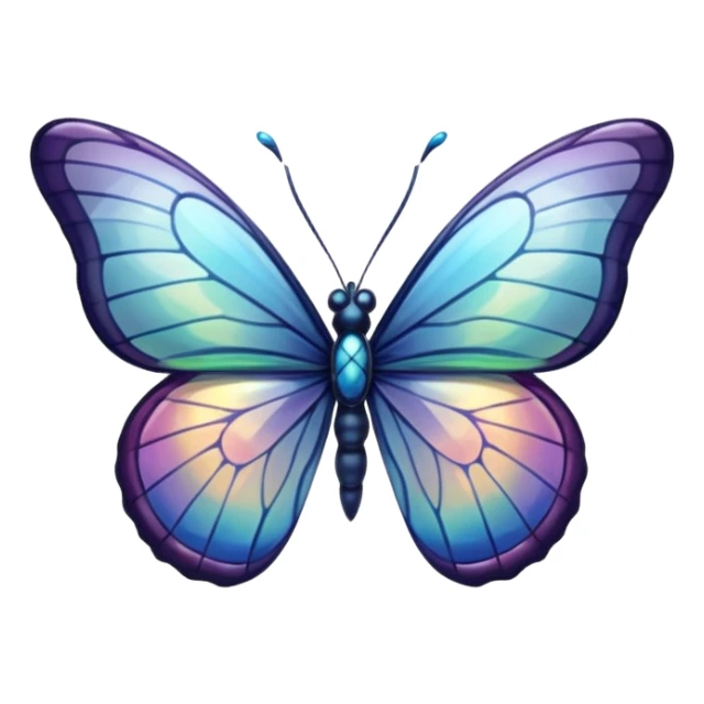 glass butterfly sticker