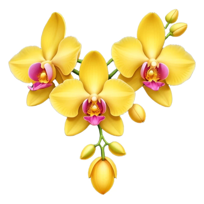 Yellow orchid flower of indian wedding garland sticker