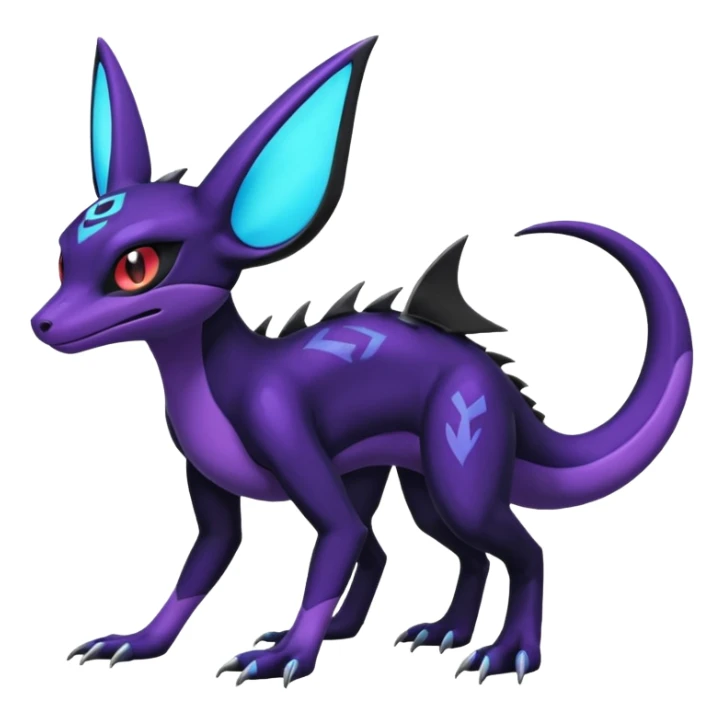Shiny Salandit-Umbreon-Noivern-Noibat-Hybrid (Full body) sticker