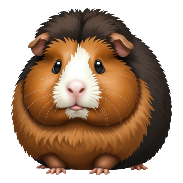 HUGE FAT BLACK AND BROWN GUINEA PIG WITH A AFRO sticker
