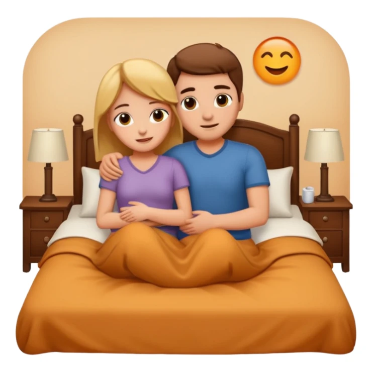 intimate moment on the bed sticker