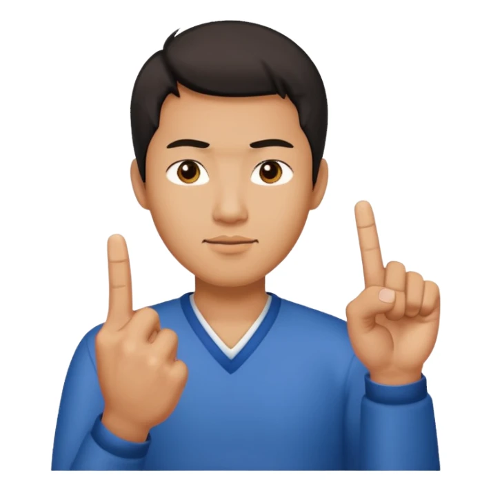 Asian man giving the middle finger  sticker