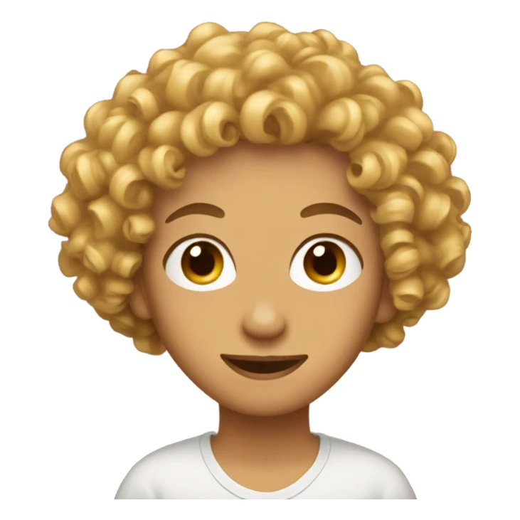 one strand of curly short hair sticker