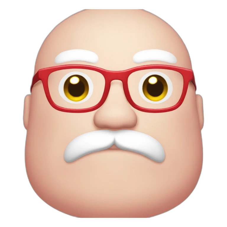red-spectacles-fat-men-japanese-pinkhair sticker