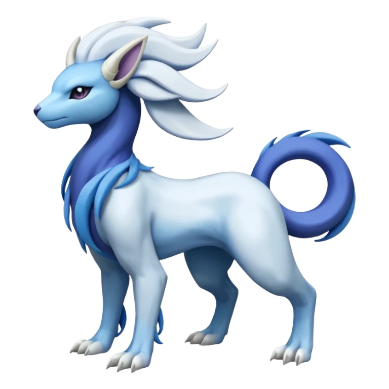 Suicune-Samurott-Absol-Fakémon-hybrid-creature (full body)  sticker