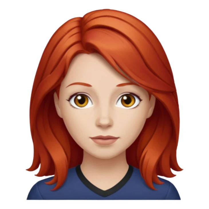 LaVerne Andrews with red hair sticker