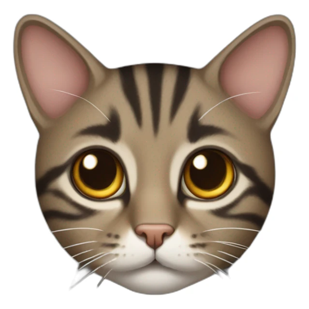 european cat with dark pinstripe tabby color and dark brown wool sticker