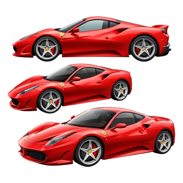 red Ferrari sports car sticker