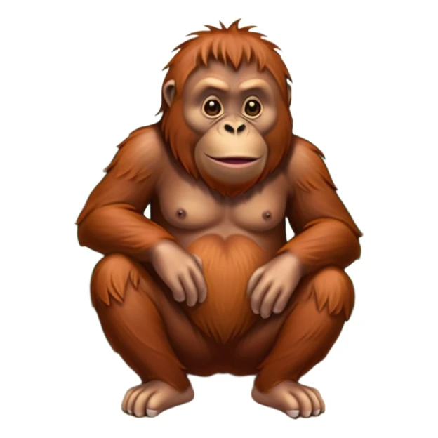 orangutan pooping sticker