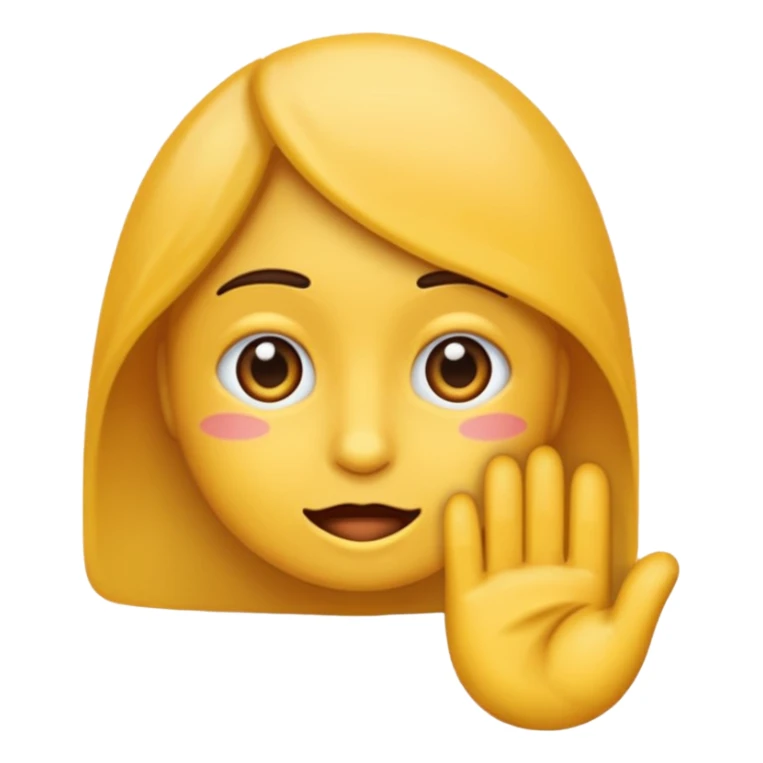 Make me a emoji backing off but embarrassed sticker