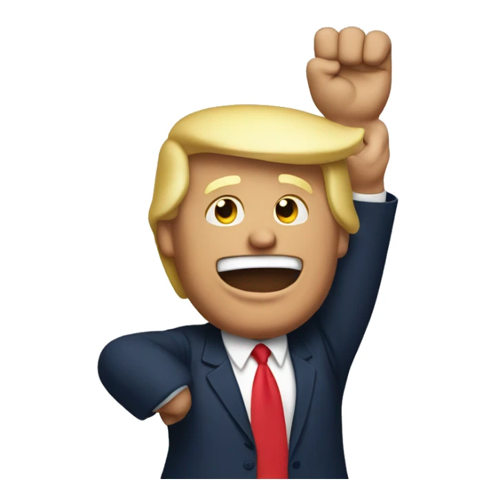 Donald trump with hands in the air sticker