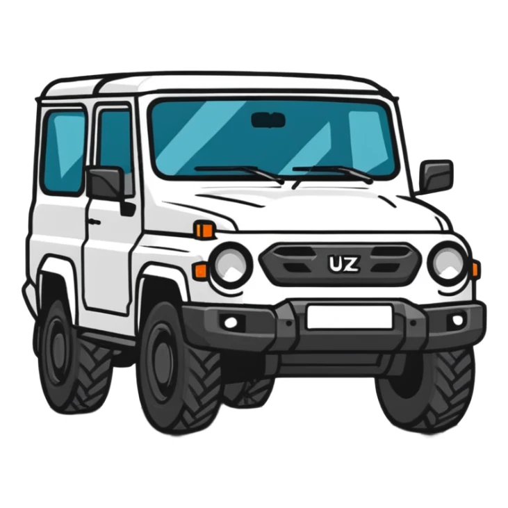 UAZ Patriot Russian 4x4 SUV with rugged appearance sticker