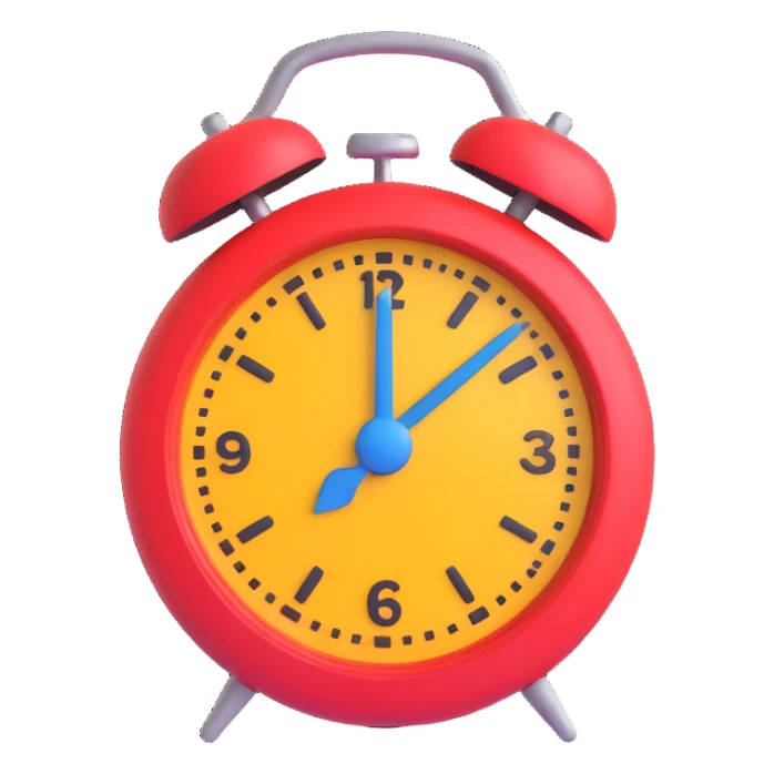 alarm principal color: #7f0fdb and #fe6601 sticker