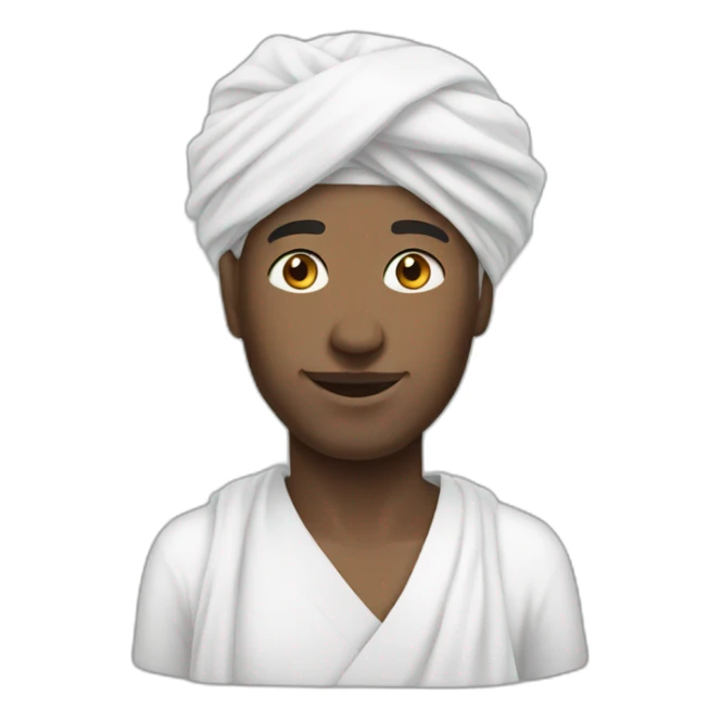 Man_wearing_a_white_Sudanese_turban sticker