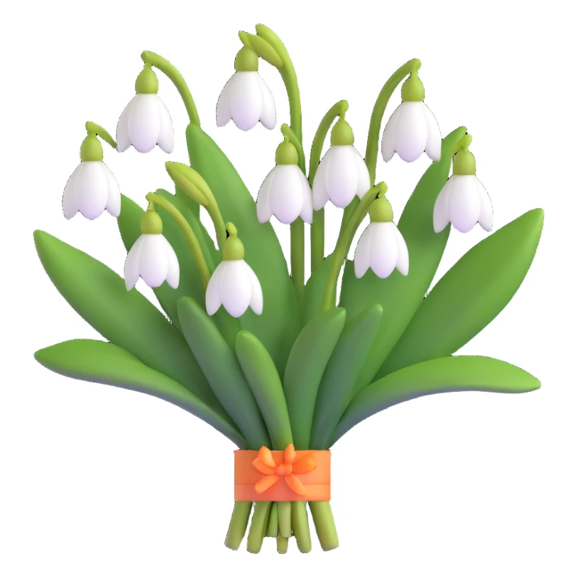 bouquet of snowdrop flowers sticker