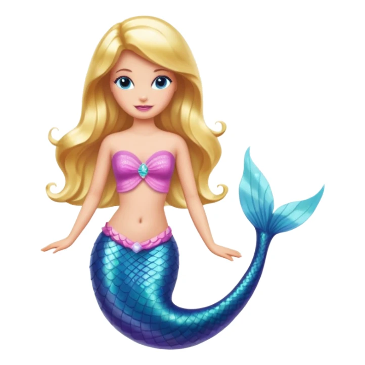 barbie in a mermaid tail sticker