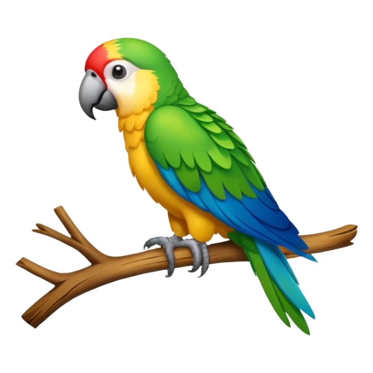 Papagaio faltante em 3D sticker