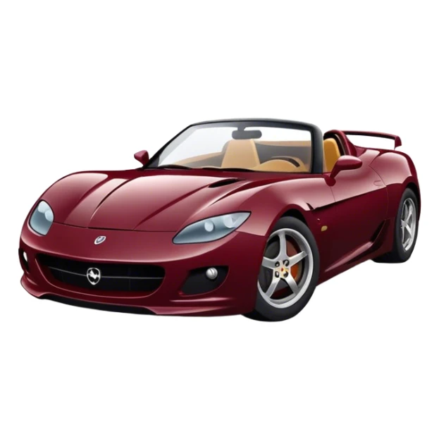 Maroon sports car sticker