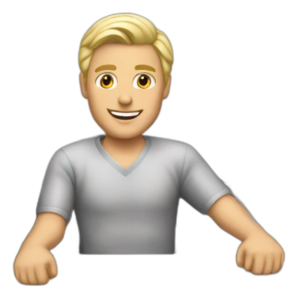 blonde man sitting in silver merCedes car sticker