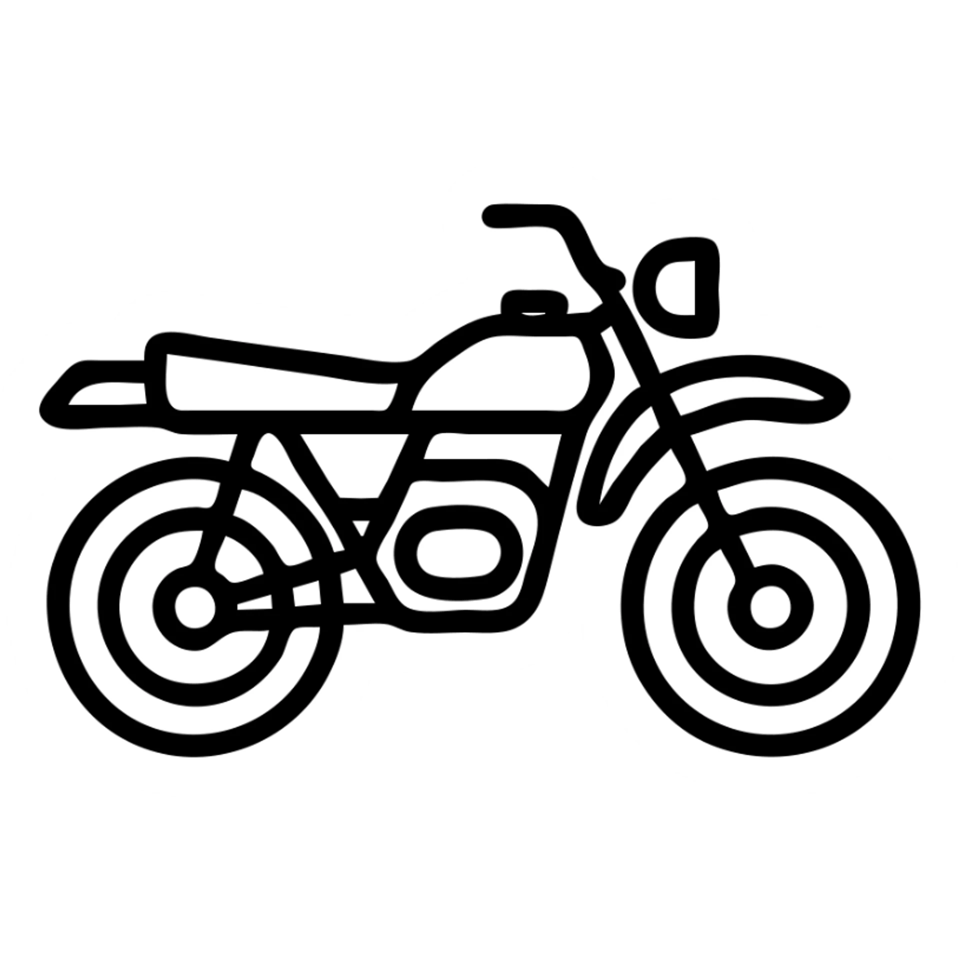 Retro Enduro motorcycle, 1982, Kawasaki green, rugged look, icon style sticker