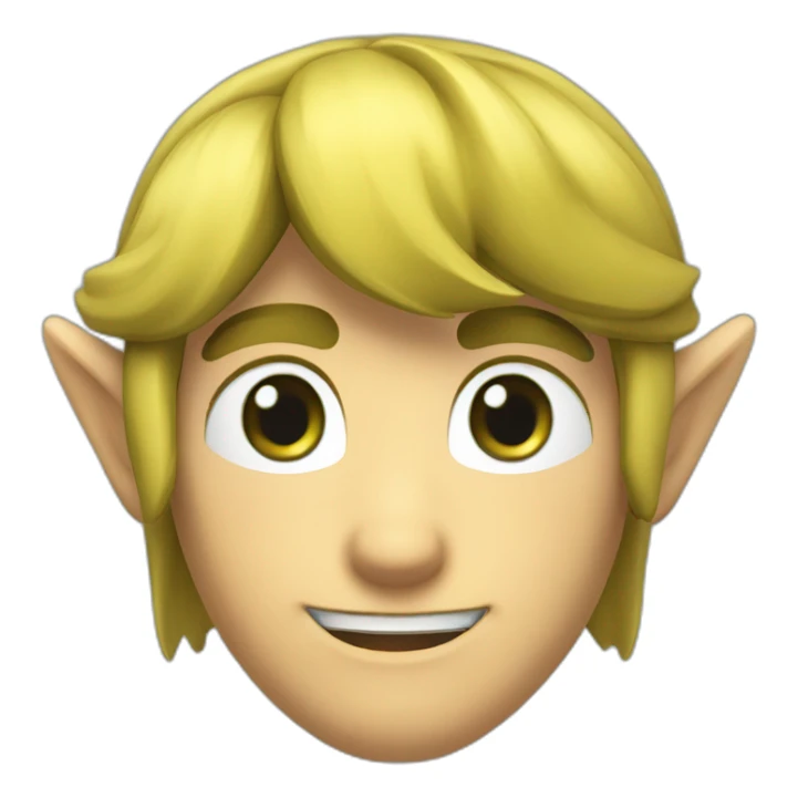 Link’s head from the legend of zelda smiling  sticker