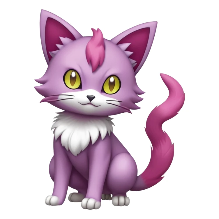 Liepard-Skitty-Delcatty-Pokémon-Fakémon-hybrid-creature (full body) sticker