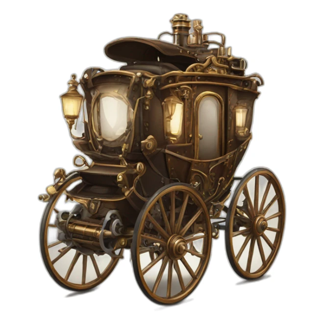 carriage electric steampunk without horse sticker