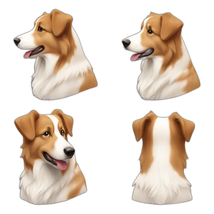 Lighg brown and white English shepherd sticker