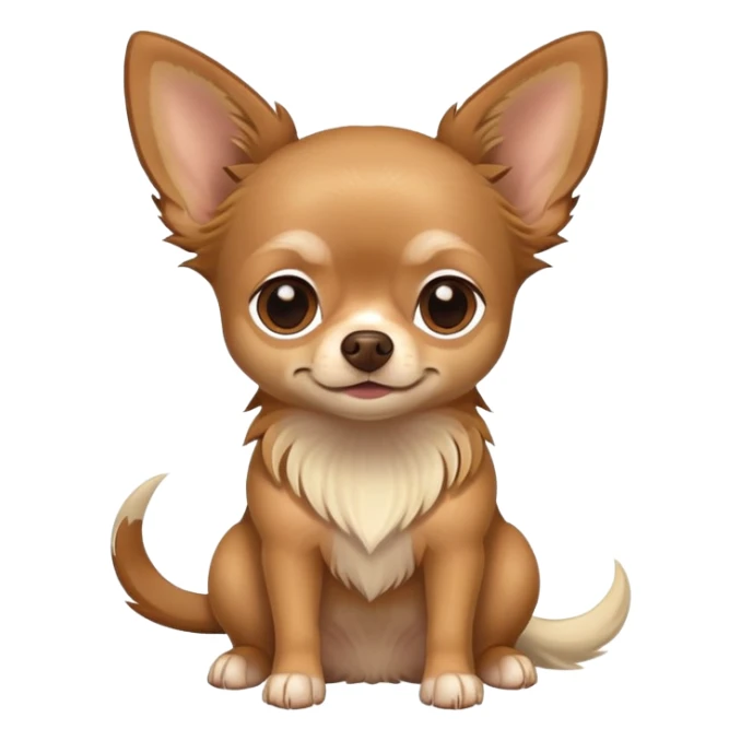 perro marrón chihuahua pelo largo sticker