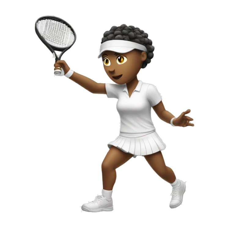 white Tennis player with a headband hitting a forehand  sticker