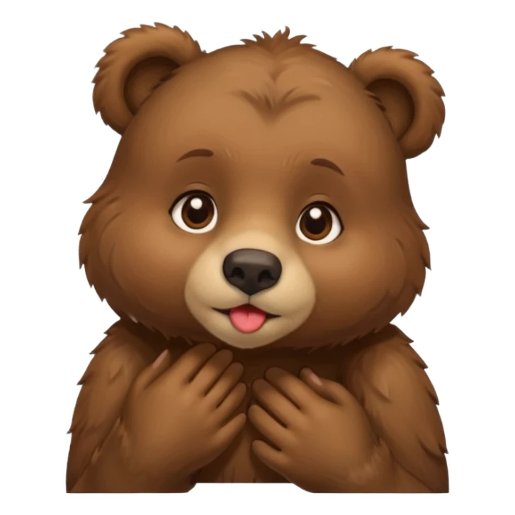 kissing female bear sticker