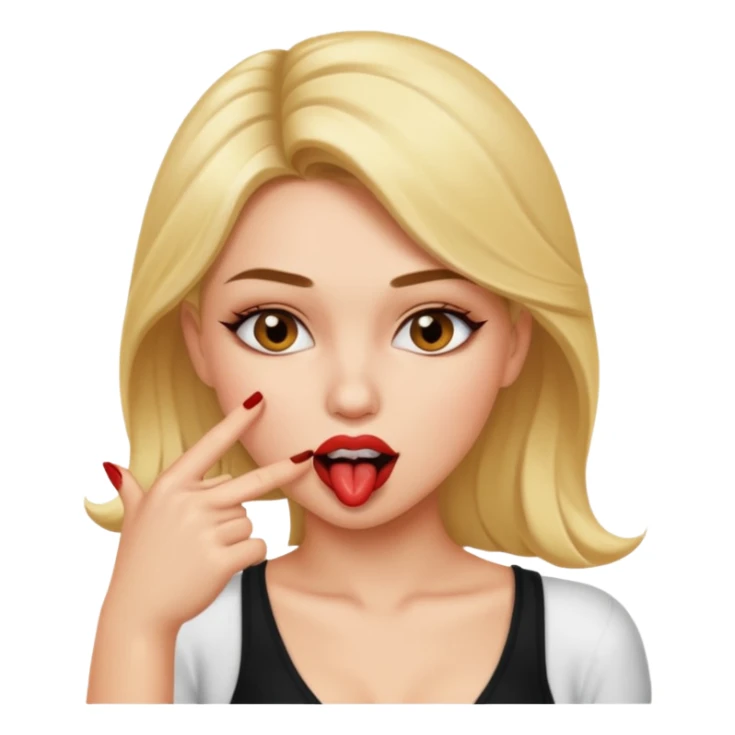 Carita sexy mordiéndose el dedo sticker