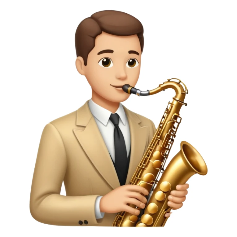 Swing jazz musician playing saxophone sticker