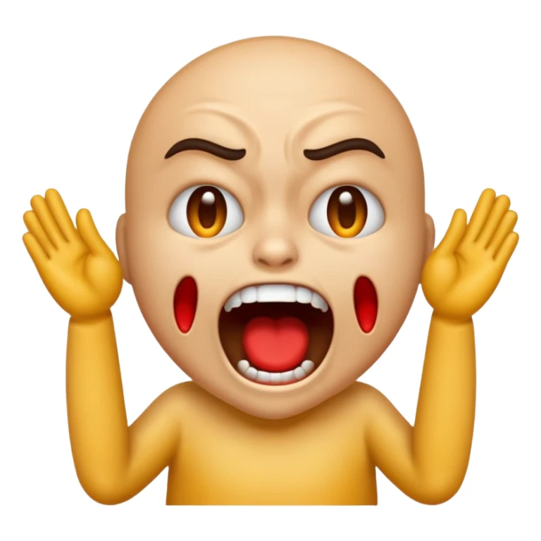 Emoji feeling great agony and clinical insanity sticker